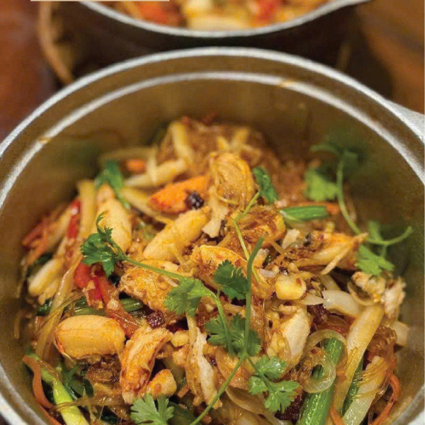 Miến xào cua